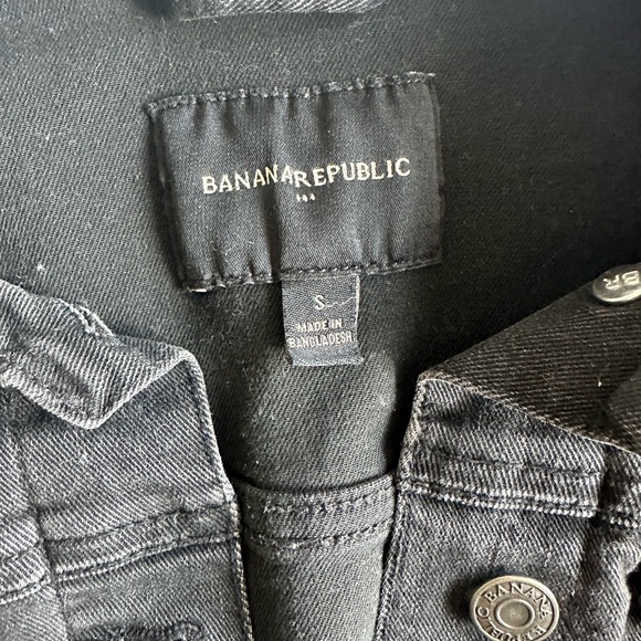Banana republic black denim jacket - Picture 4 of 6